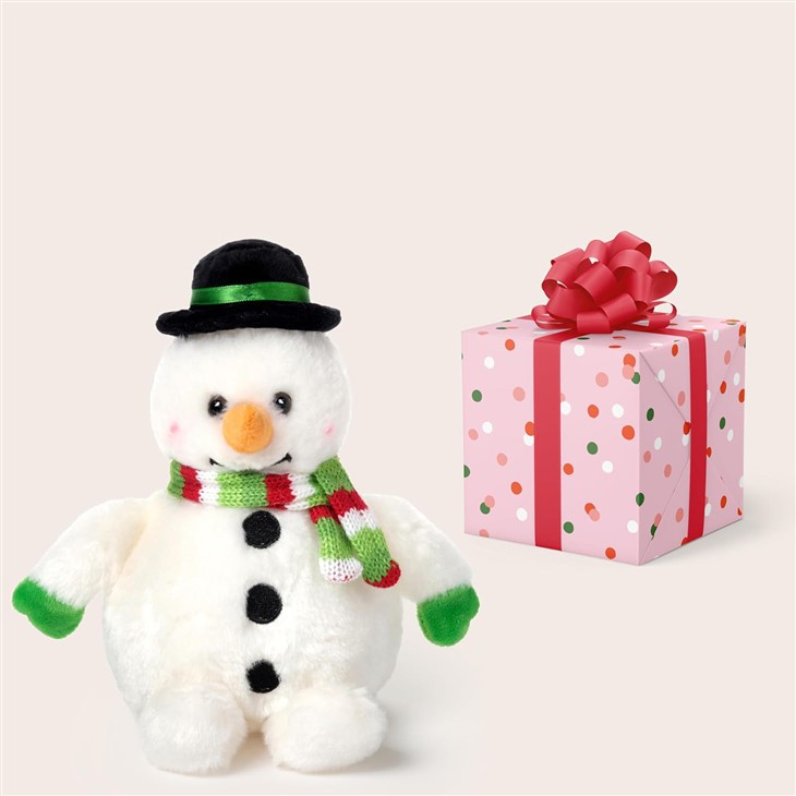 Big Snowball Snowman Plush, 12 Inch Snowman Stuffed Animal, Stuffed Christmas Animals Gift